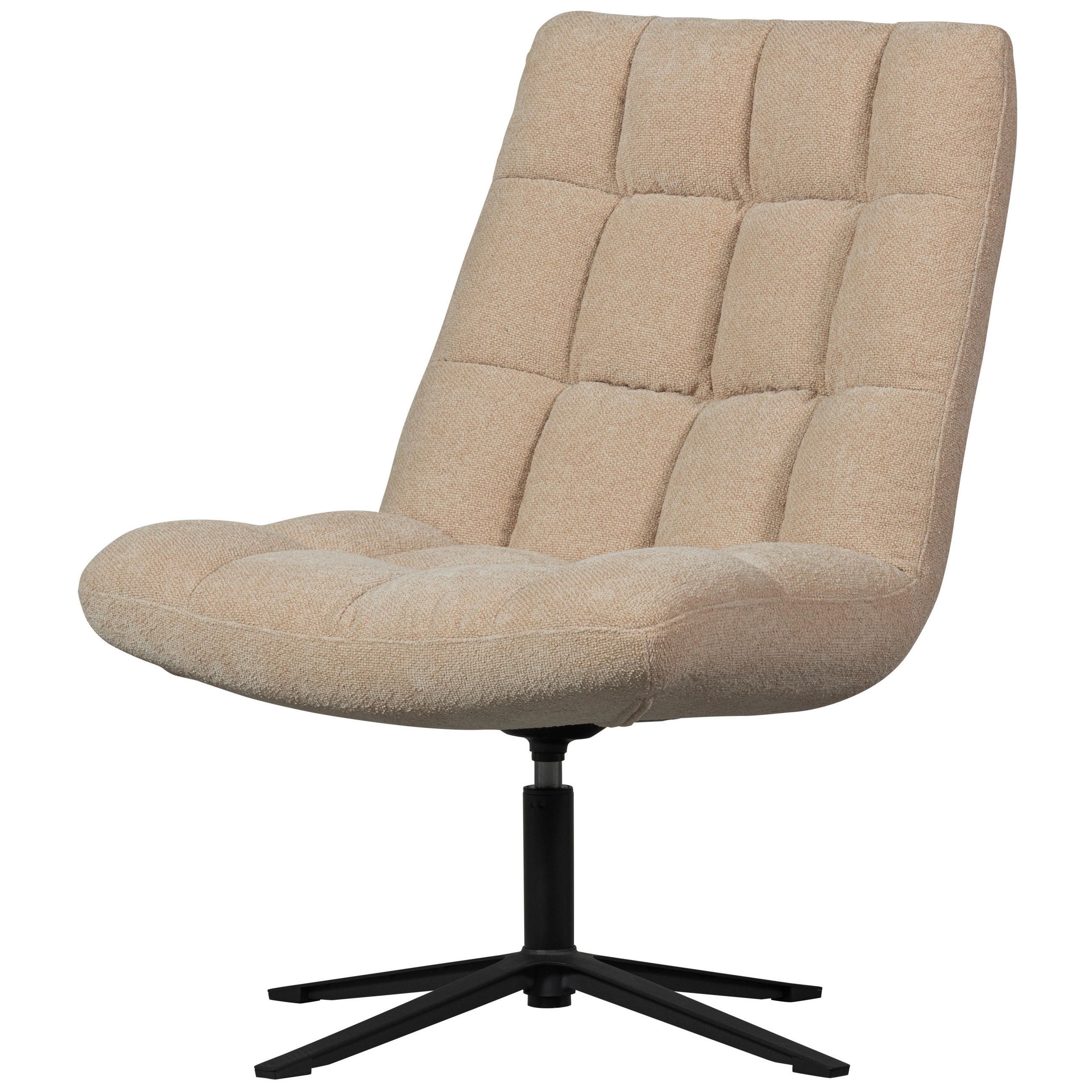SESSEL in Bouclé Sandfarben  - Sandfarben/Schwarz, Design, Textil/Metall (70/101/85cm) - Livetastic