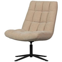 SESSEL in Bouclé Sandfarben  - Sandfarben/Schwarz, Design, Textil/Metall (70/101/85cm) - Livetastic