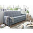 SCHLAFSOFA in Textil, Holzwerkstoff Blau - Blau/Silberfarben, MODERN, Holzwerkstoff/Kunststoff (216/95/88cm) - Carryhome SCHLAFSOFA in Textil, Holzwerkstoff Blau - Blau/Silberfarben, MODERN, Holzwerkstoff/Kunststoff (216/95/88cm) - Carryhome