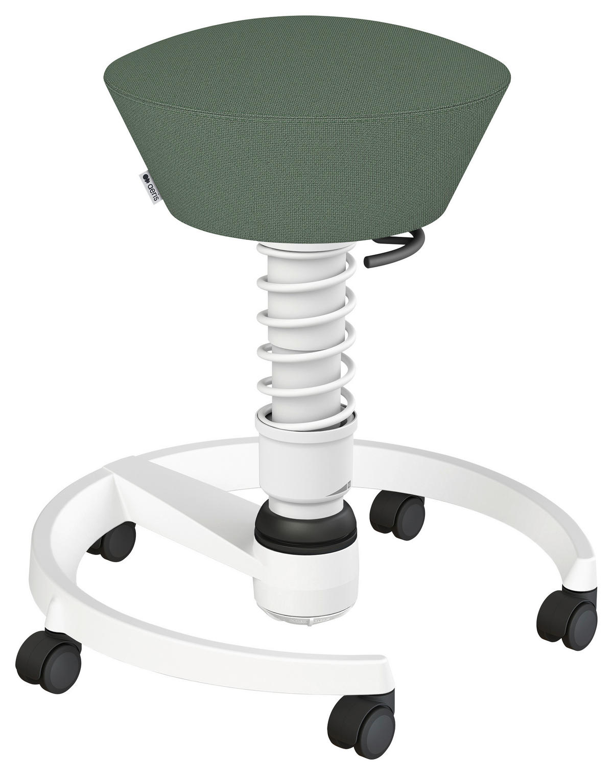 BÜROHOCKER 55/45,66/55 cm  - Pastellgrün/Weiß, Basics, Textil/Metall (55/45,66/55cm) - Aeris