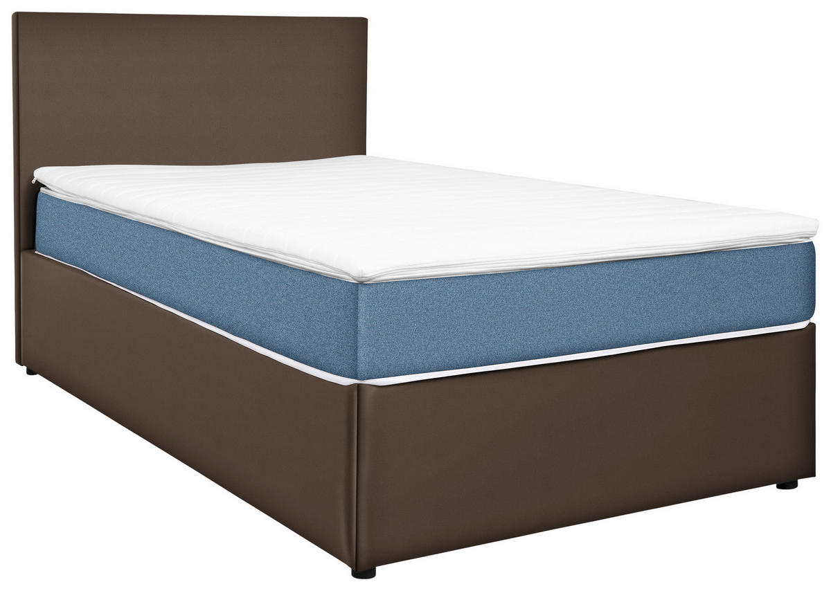 BOXBETT 120/200 cm  in Grau, Hellblau  - Grau/Hellblau, Konventionell, Holz/Holzwerkstoff (120/200cm) - MID.YOU