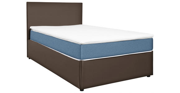 BOXBETT 120/200 cm in Grau, Hellblau - Grau/Hellblau, KONVENTIONELL, Holz/Holzwerkstoff (120/200cm) - Carryhome