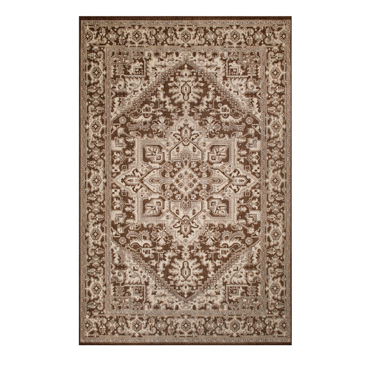 OUTDOORTEPPICH 80/150 cm Plutus Braun, Sandfarben  - Sandfarben/Braun, Design, Kunststoff (80/150cm) - Novel