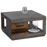 KONFERENČNÝ STOLÍK, antracitová, hnedá, kompozitné drevo, 80/80/45,6 cm - hnedá/čierna, Design, kompozitné drevo (80/80/45,6cm)