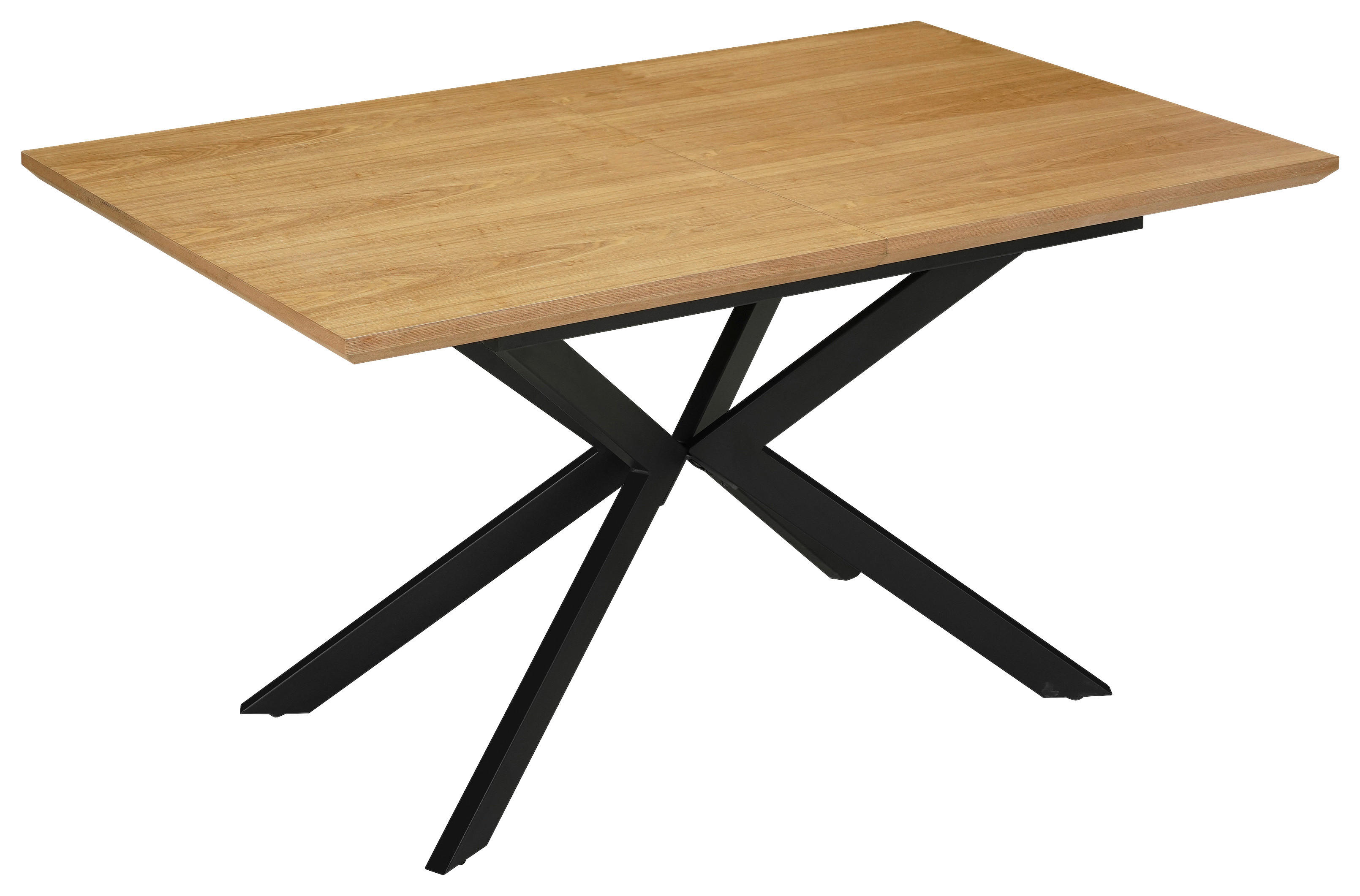 ESSTISCH in Holz, Metall, Holzwerkstoff 140-180/90/76 cm  - Eichefarben/Schwarz, MODERN, Holz/Holzwerkstoff (140-180/90/76cm) - Carryhome
