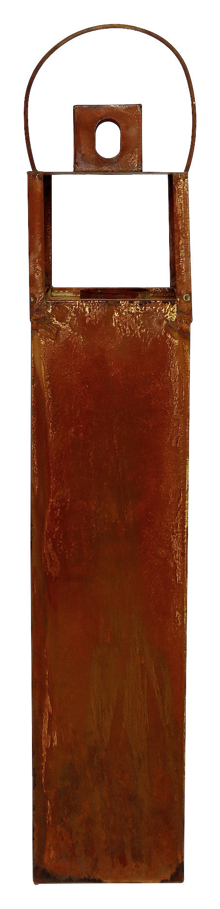 Laterne Eisen Rostfarben H: 80 Cm Shabby Chic