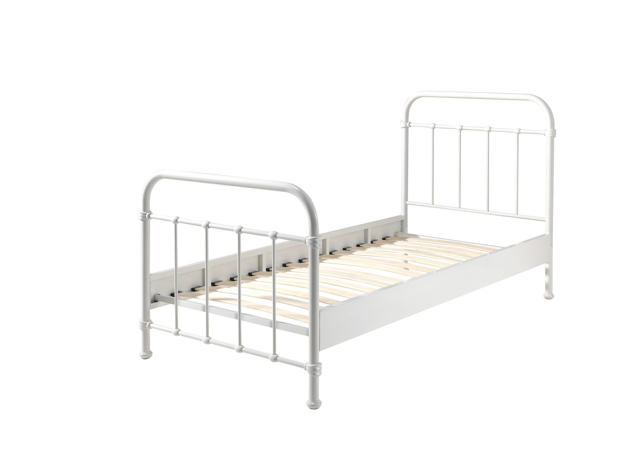 KINDER-/JUNIORBETT 90/200 cm  in Weiß  - Weiß, ROMANTIK / LANDHAUS, Holzwerkstoff/Metall (90/200cm) - Vipack