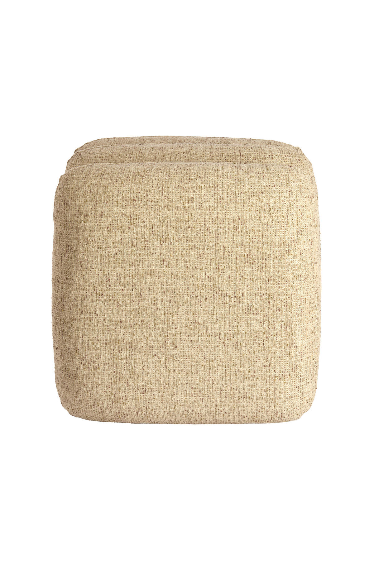POUF LAURIE 44,5/44,5/44,5 cm  - Creme/Hellgrau, Basics, Textil (44,5/44,5/44,5cm) - Light & Living
