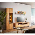 VITRINE  in furniert, massiv, teilmassiv Wildeiche Eichefarben - Dunkelgrau/Eichefarben, KONVENTIONELL, Glas/Holz (60/204/38cm) - Cantus