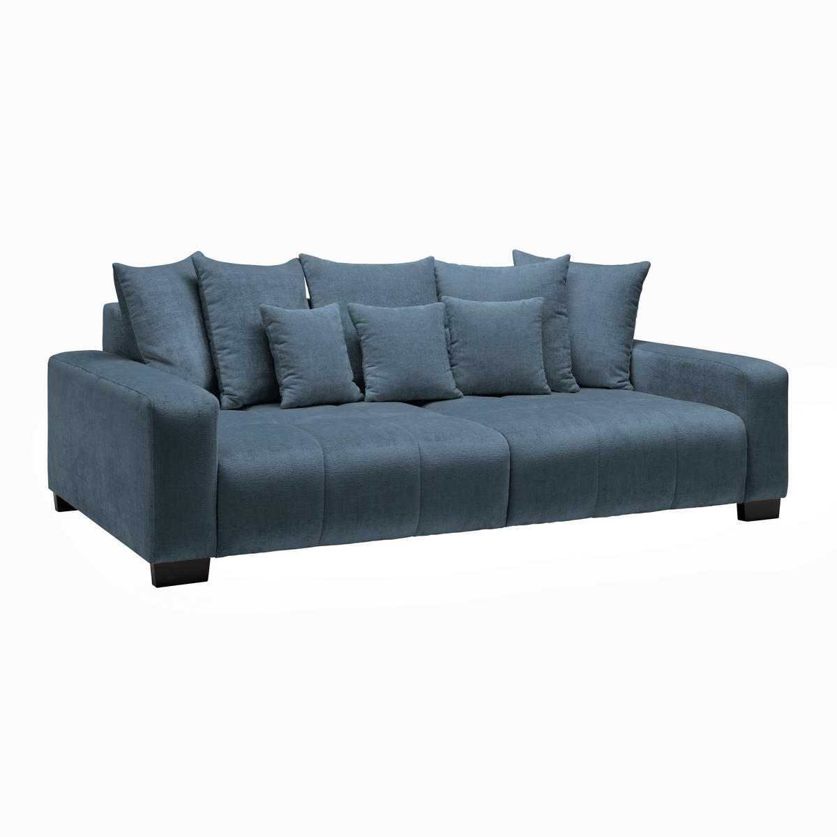 BIG SOFFA i petrol  - petrol/svart, Modern, trä (246/93/124cm) - MID.YOU