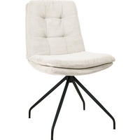 STUHL  in Cord  - Weiss/Schwarz, Design, Textil/Metall (49/90/68cm) - Johann Jakob