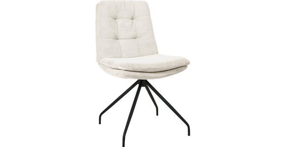 STUHL - Schwarz/Weiß, Design, Textil/Metall (49/90/68cm) - Johann Jakob