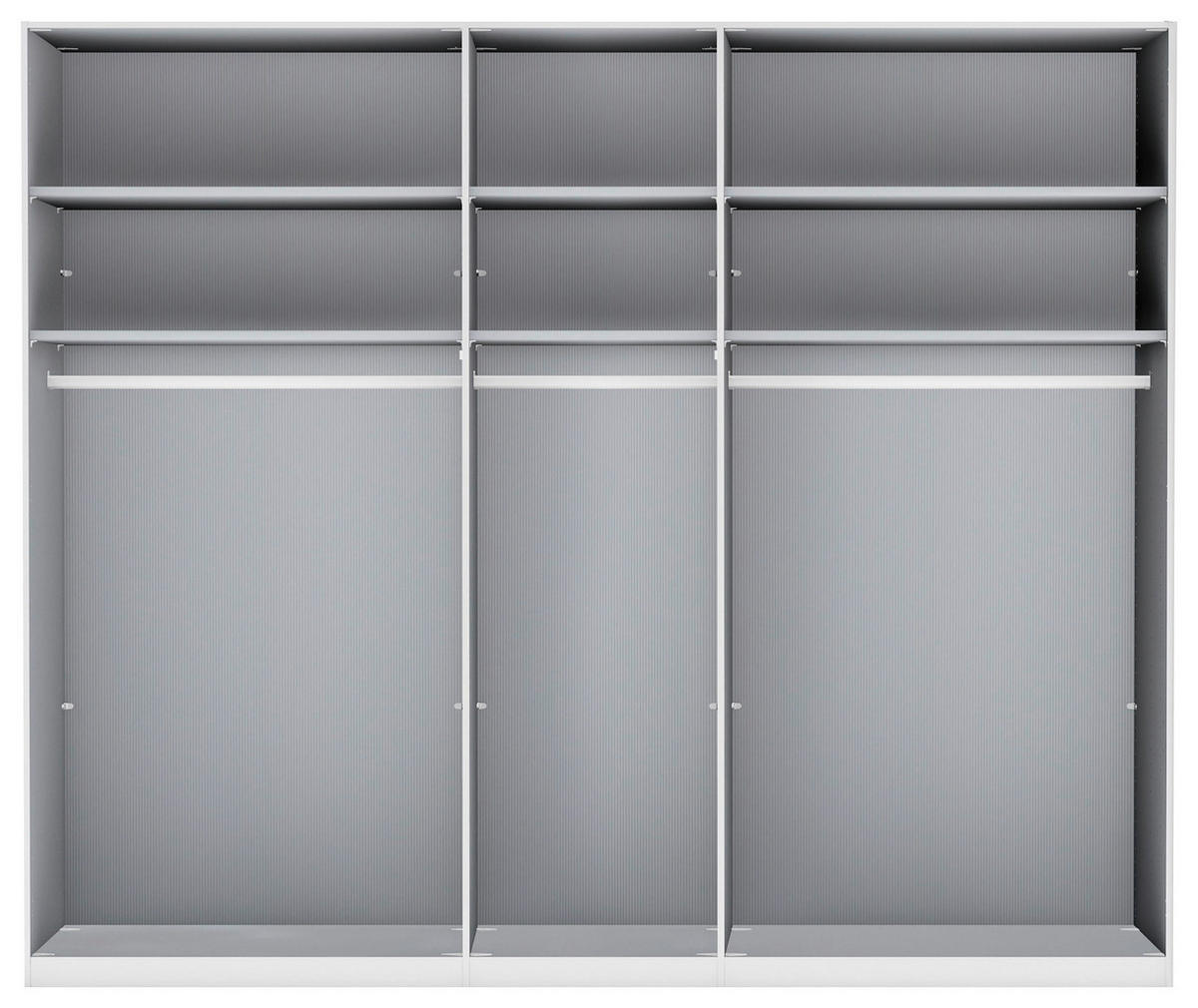DREHTÜRENSCHRANK in Weiss, Eiche Bianco  - Schieferfarben/Weiss, Design, Glas/Holzwerkstoff (250/236/58cm) - Novel