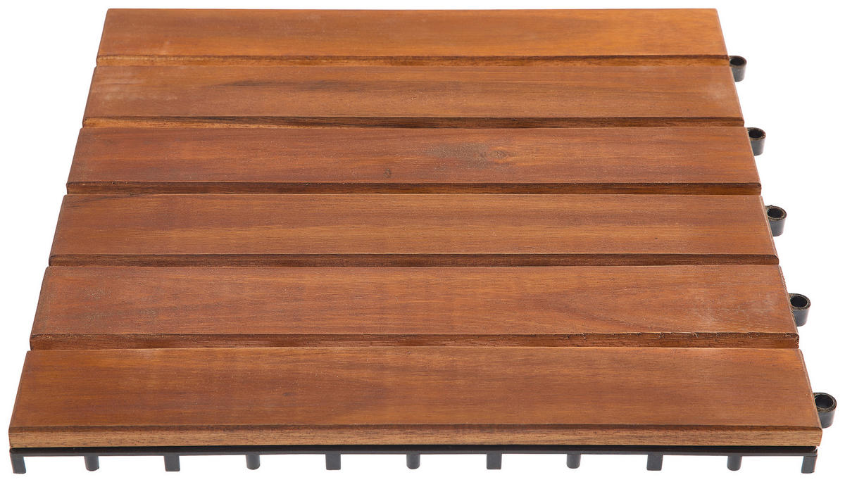TERRASSENFLIESE Akazie Uno 10 Stück  - Akaziefarben, KONVENTIONELL, Holz/Kunststoff (30/30/2,4cm) - Ambia Garden