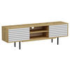 LOWBOARD Kyoto  in 160/50,5/35 cm  - Eichefarben/Schwarz, Design, Holzwerkstoff (160/50,5/35cm) - Livetastic