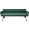 SITZBANK 216/86/68 cm Cord Grün Metall  - Schwarz/Grün, Design, Textil/Metall (216/86/68cm) - Dieter Knoll
