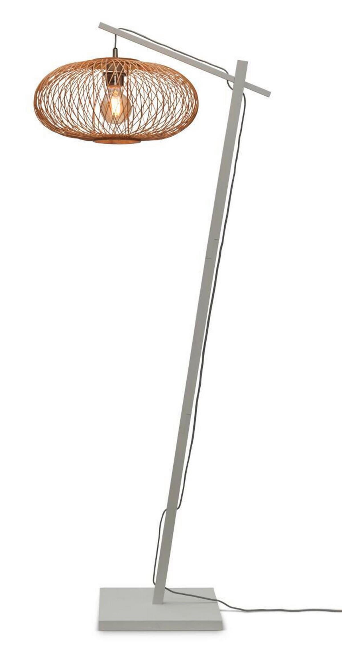 GOLVLAMPA GOOD&MOJO     - vit/naturfärgad, Trend (150/40/62cm) - Good & Mojo