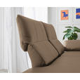 RÉCAMIERE in Echtleder Hellbraun  - Chromfarben/Hellbraun, Design, Leder/Metall (209/85-109/95-16cm) - Dieter Knoll