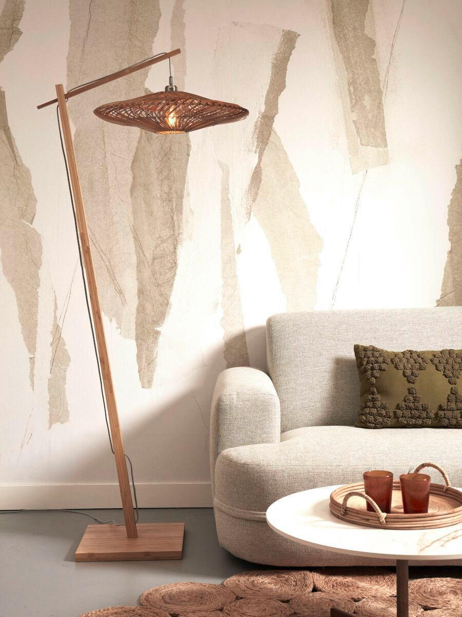 GOLVLAMPA GOOD&MOJO  73/55/176 cm    - naturfärgad, Trend, naturmaterial (73/55/176cm) - Good & Mojo