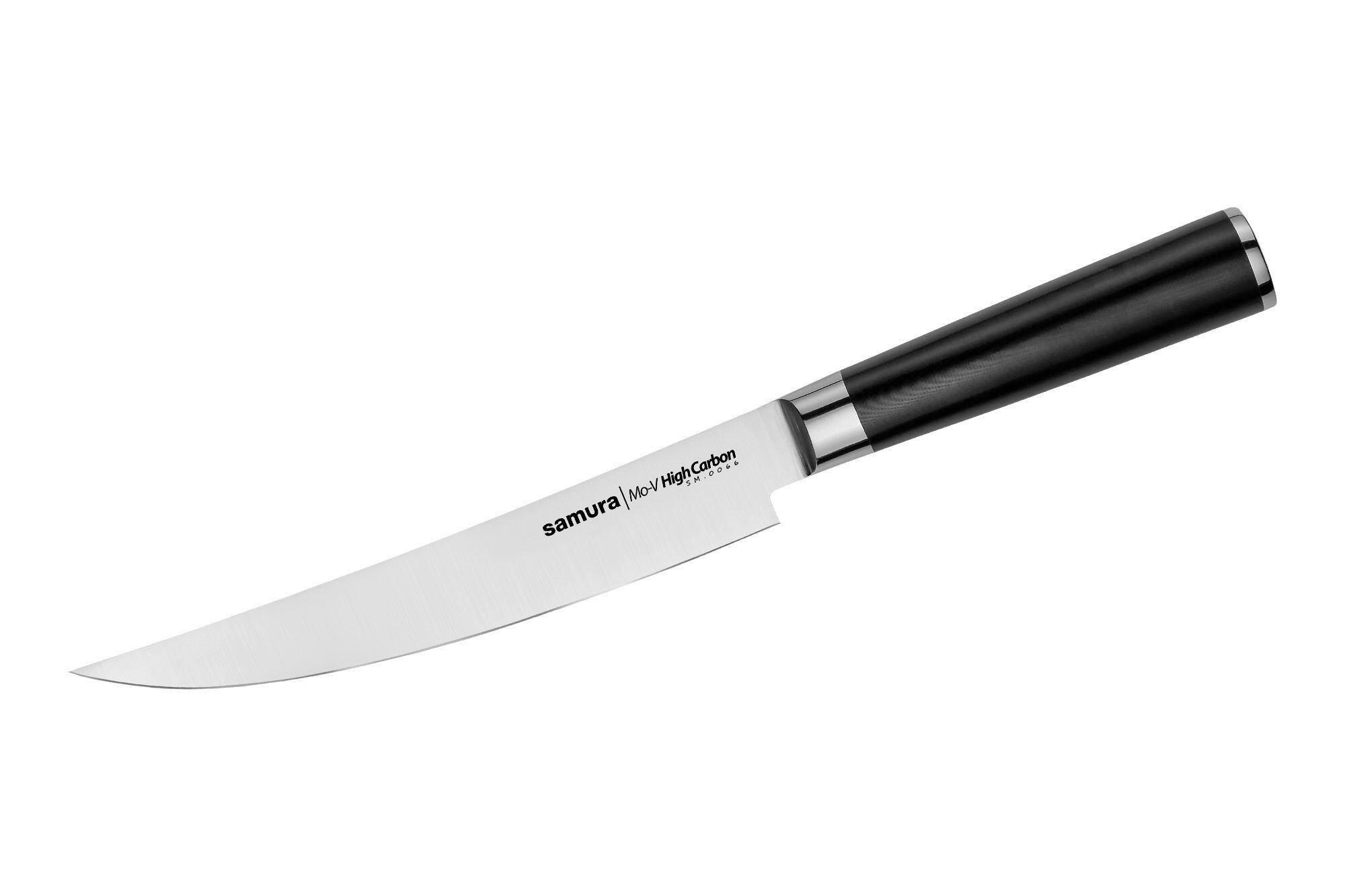 NOŽ ZA MESO  MO-V 20/4/1.5 cm           nerjaveče jeklo - barve nerjavečega jekla/črna, Basics, kovina/umetna masa (20/4/1.5cm) - Samura