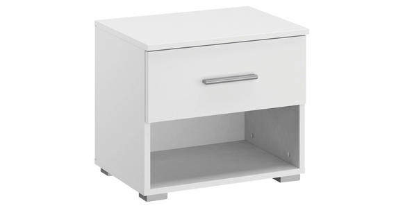 NACHTSCHRANK 47/43/42 cm  - Alufarben/Weiß, Basics, Holzwerkstoff/Kunststoff (47/43/42cm) - Xora