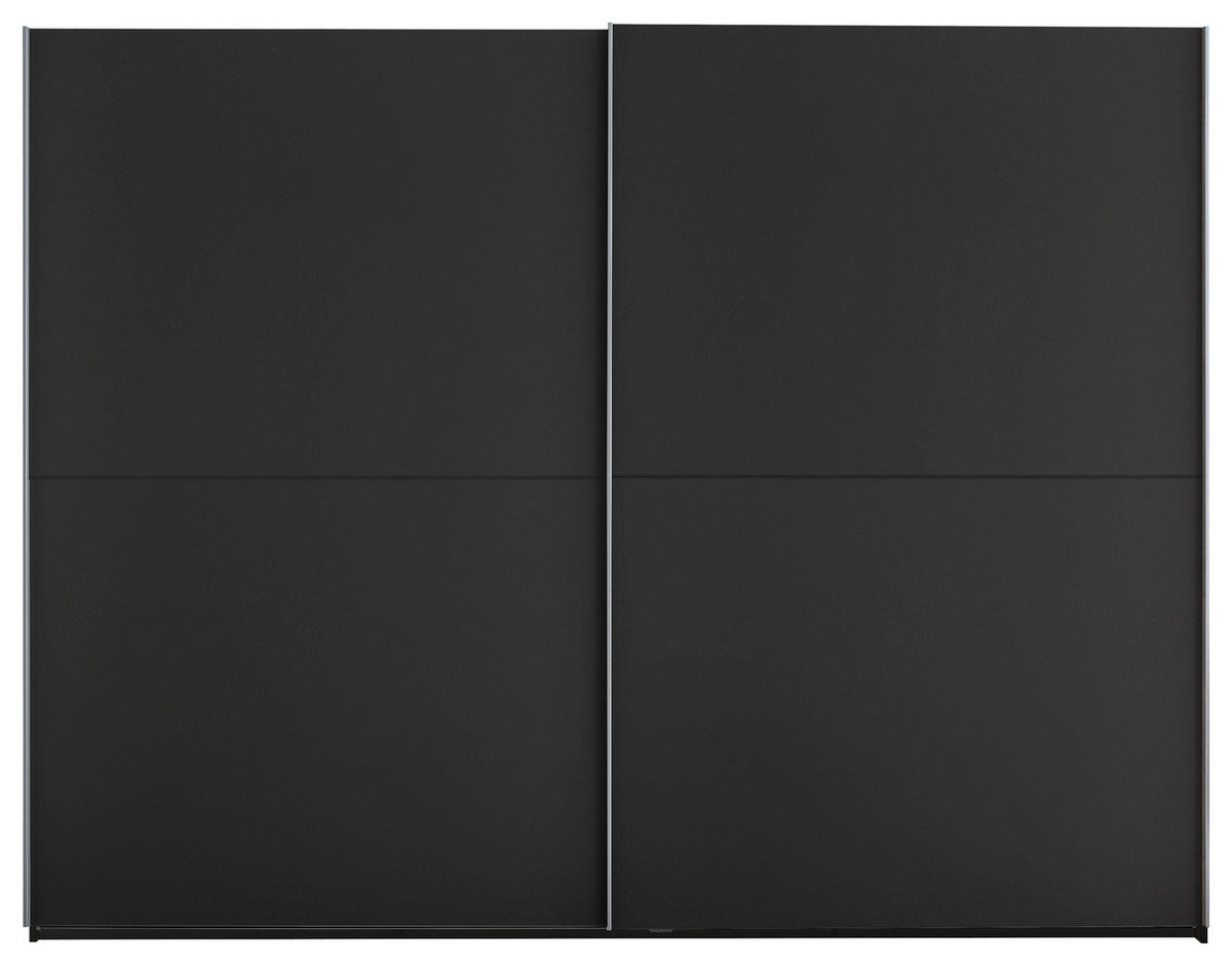 SCHWEBETÜRENSCHRANK  in Graphitfarben  - Alufarben/Graphitfarben, MODERN, Holzwerkstoff/Metall (270/210/60cm) - Livetastic