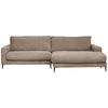 CANAPÉ D'ANGLE in Cord Taupe  - Taupe/Schwarz, Design, Textil/Metall (272/190cm) - Lomoco