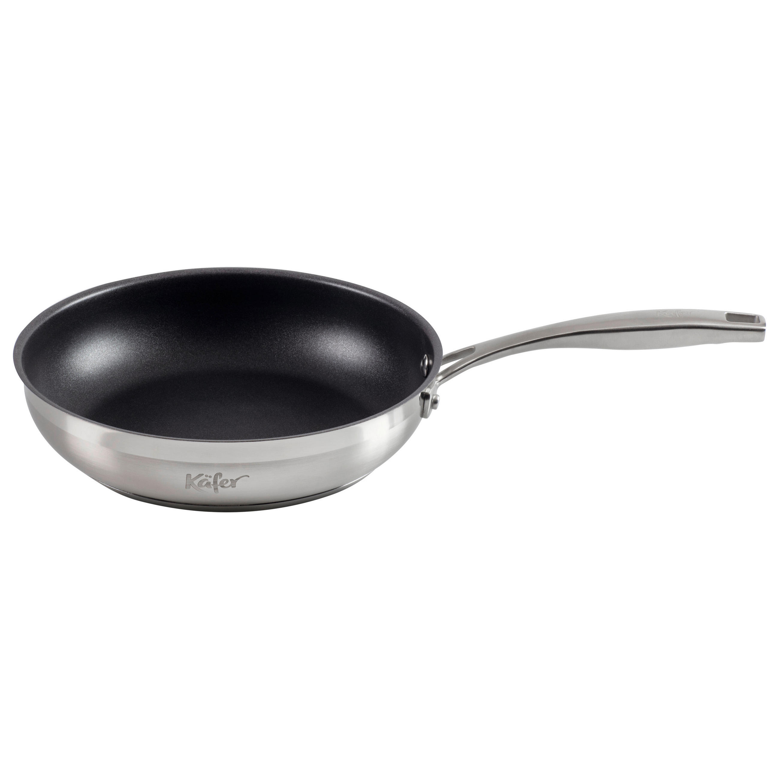 TAVA ZA PEČENJE  24 cm        Bratpfanne  - boje oplemenjenog čelika/crna, Basics, metal (24cm) - Käfer