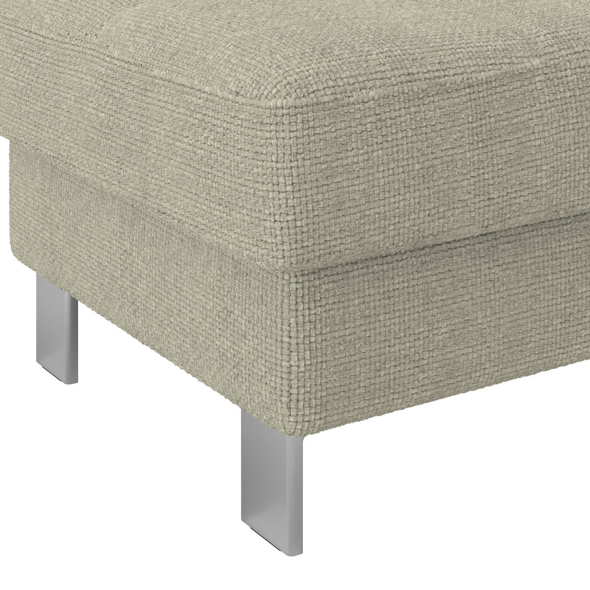 HOCKER in Textil Sandfarben  - Sandfarben, Modern, Textil/Metall (90/44/73cm) - MID.YOU