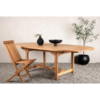 GARTENTISCH 180/120/75 cm  - Teakfarben, KONVENTIONELL, Holz (180/120/75cm) - Gardenson