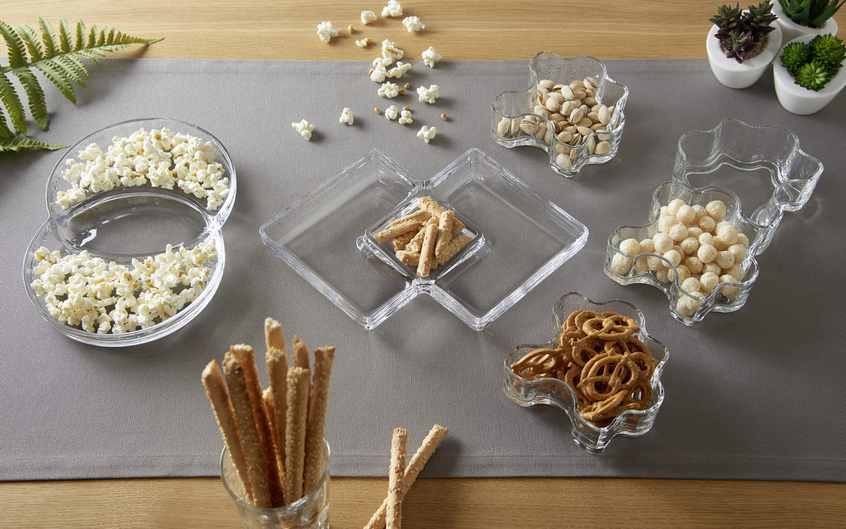 SNACKSCHALE Sezione   - Transparent, Design, Glas (32/4,1/21,9cm) - Leonardo