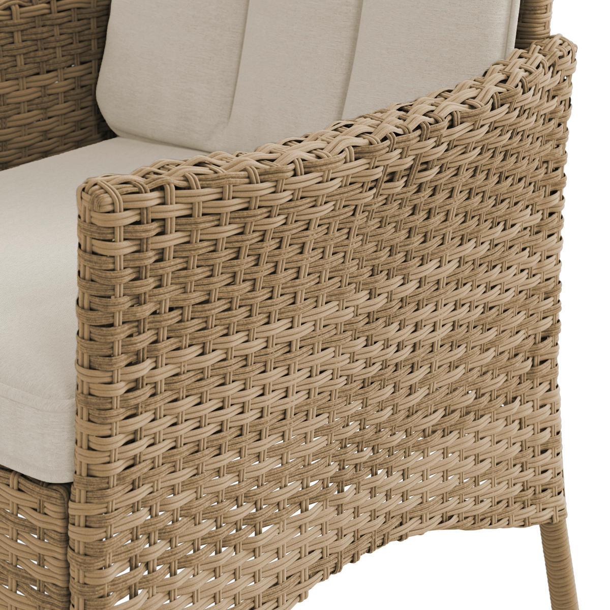 LOUNGE GARNITÚRA 4 részes    - bézs/natúr színű, Romantik / Landhaus, műanyag/Üveg - Ambia Garden