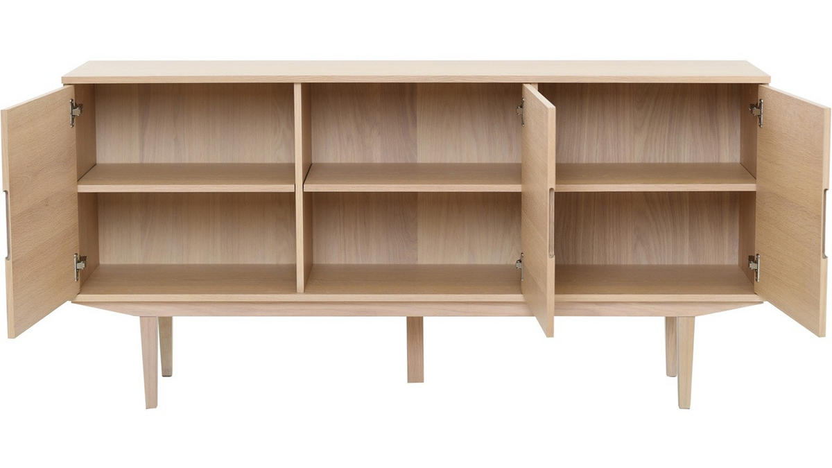 SIDEBOARD  155/75/41 cm  - ek Bianco, Design, trämaterial/trä (155/75/41cm) - Best Price