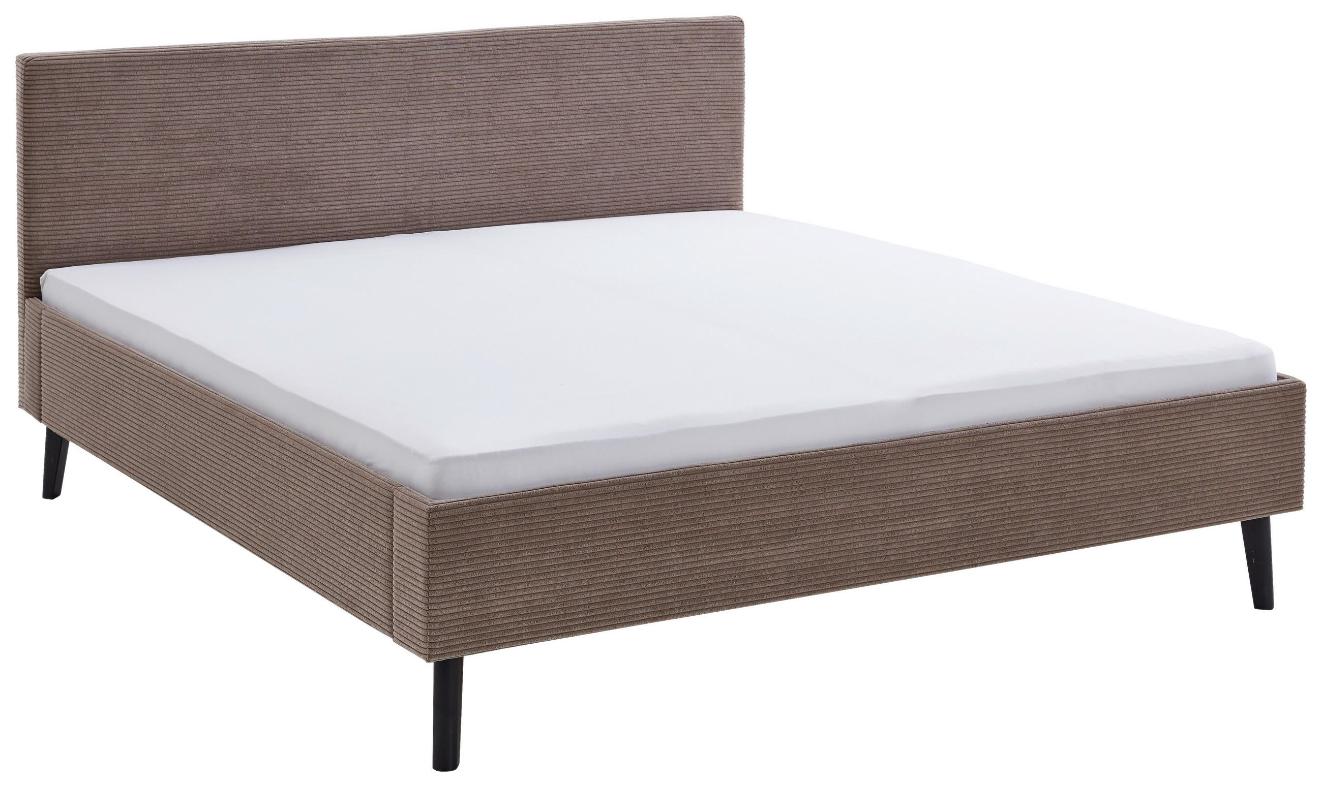 POLSTERBETT Taupe 180/200 cm  - Taupe/Schwarz, Basics, Holz/Textil (180/200cm) - Boxxx