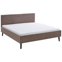 POLSTERBETT Taupe 180/200 cm  - Taupe/Schwarz, Basics, Holz/Textil (180/200cm) - Boxxx