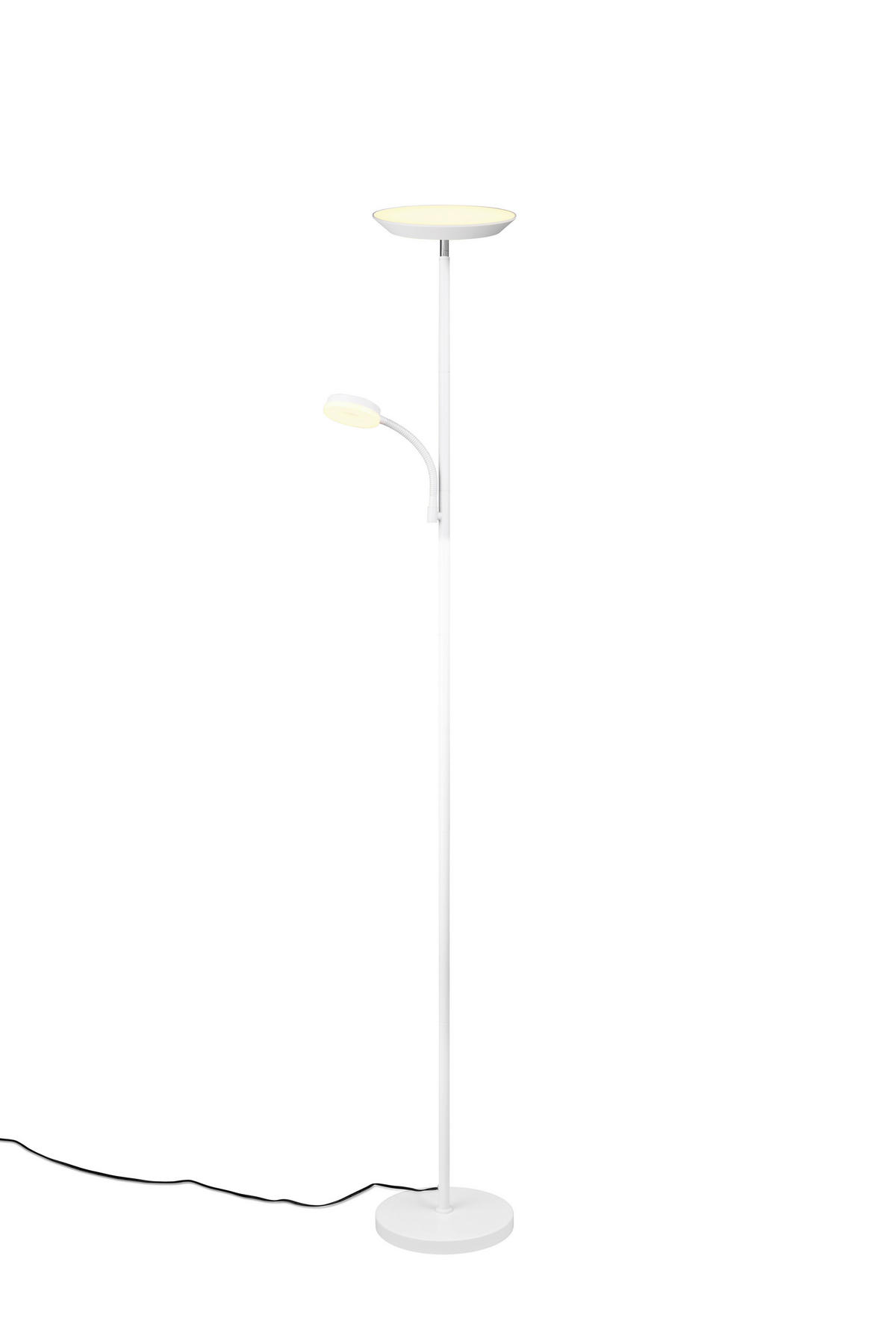 PODNA LED LAMPA - bela, Osnovno, metal/plastika (25/178cm)