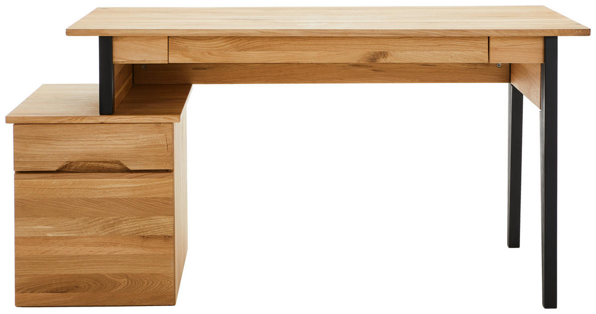 BIROU in lemn  - stejar sălbatic/culoare lemn stejar, Modern, lemn/material pe bază de lemn (156,7/65/74,2cm) - Linea Natura