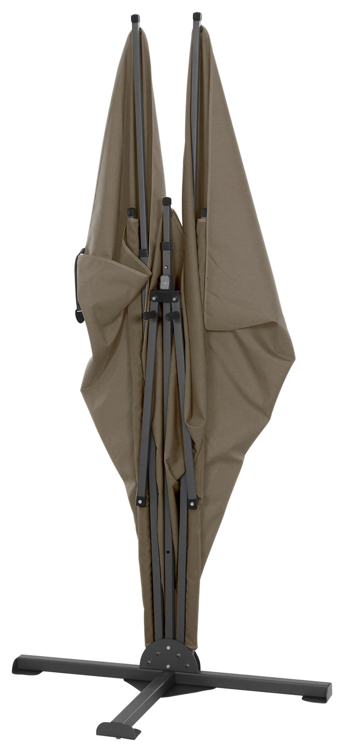 SICHTSCHUTZ - Taupe/Anthrazit, KONVENTIONELL, Textil/Metall (280/150cm) - Siena Garden