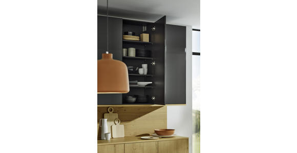 EINBAUKÜCHE - Graphitfarben, Design, Holzwerkstoff - Dieter Knoll