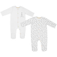 SCHLAFANZUG 2 Stück  - Naturfarben/Grau, Basics, Textil (74null) - Patinio