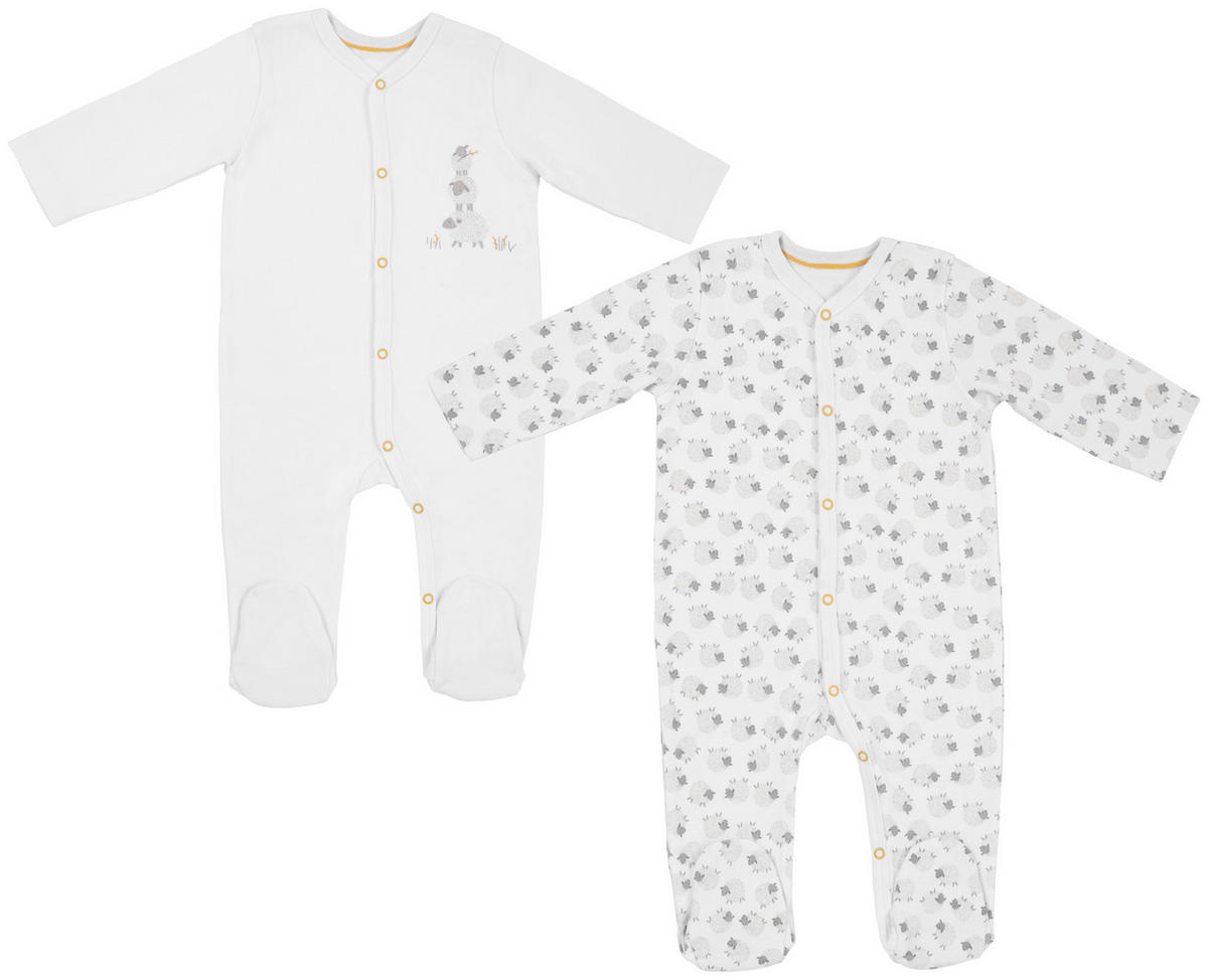SCHLAFANZUG 2 Stück  - Naturfarben/Grau, Basics, Textil (74null) - Patinio