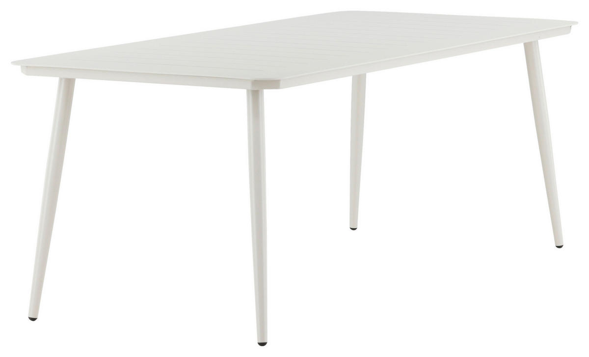 UTEBORD metall rektangulär  - beige, Klassisk, metall (200/90/75cm) - Gardenson