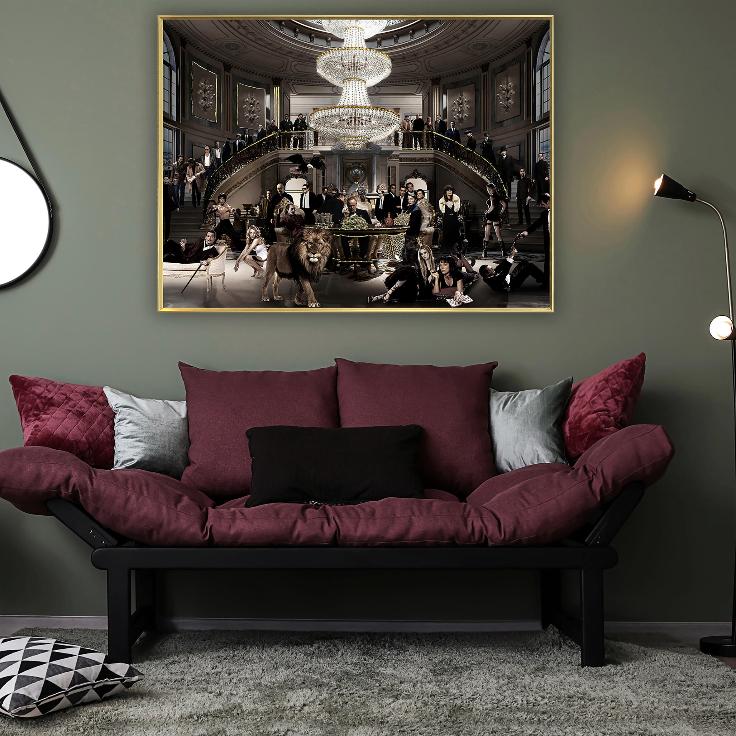ÖLGEMÄLDE Stillleben 120/90 cm  - Roségold/Schwarz, LIFESTYLE, Papier/Kunststoff (120/90cm) - Monee