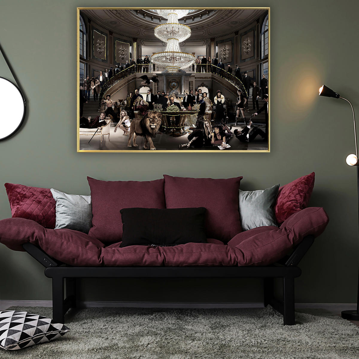 ÖLGEMÄLDE Stillleben 120/90 cm  - Roségold/Schwarz, LIFESTYLE, Papier/Kunststoff (120/90cm) - Monee