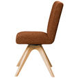 STUHL drehbar - Eichefarben/Haselnussfarben, KONVENTIONELL, Holz/Textil (47/89/60cm) - Linea Natura