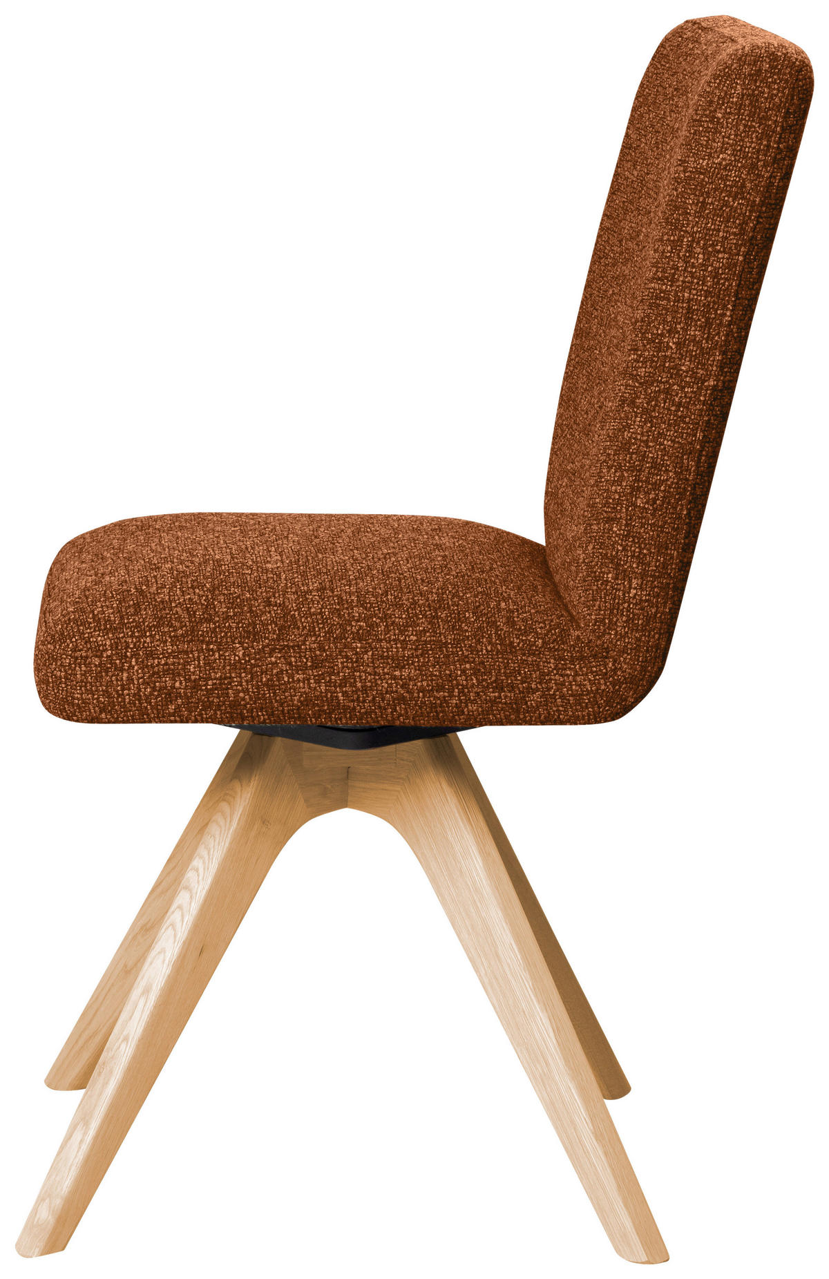 STUHL drehbar - Eichefarben/Haselnussfarben, KONVENTIONELL, Holz/Textil (47/89/60cm) - Linea Natura