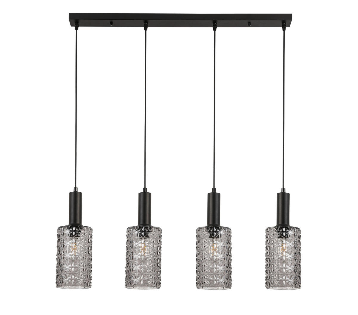 HÄNGLAMPA 12/87/120 cm  - svart, Basics, metall/glas (12/87/120cm) - Novel