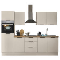 KÜCHENBLOCK MULTAN  in Kaschmir  - Kaschmir/Schwarz, Basics, Holzwerkstoff/Metall (270/211/60cm) - Carryhome