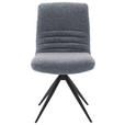 STUHL  in Stahl Flachgewebe Metall, Textil  - Schwarz/Dunkelblau, Design, Textil/Metall (50/93/69cm) - Dieter Knoll