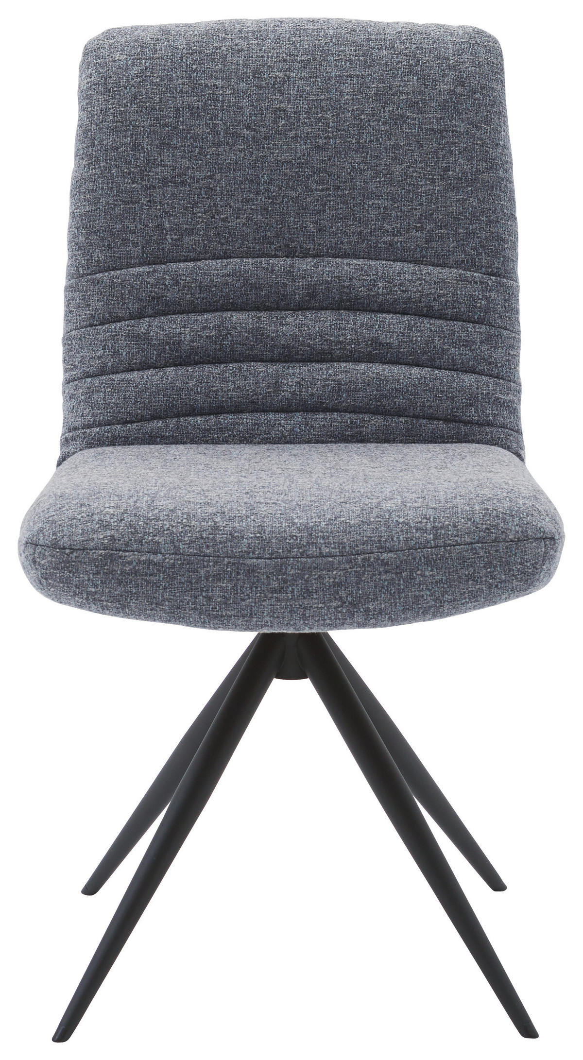 STUHL  in Stahl Flachgewebe  - Schwarz/Dunkelblau, Design, Textil/Metall (50/93/69cm) - Dieter Knoll